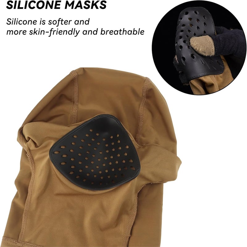 Aoutacc Balaclava Airsoft Mask, Style Tactical Airsoft Full Face Protective Mask,Silicone Mask for Airsoft/Cycling - Image 4